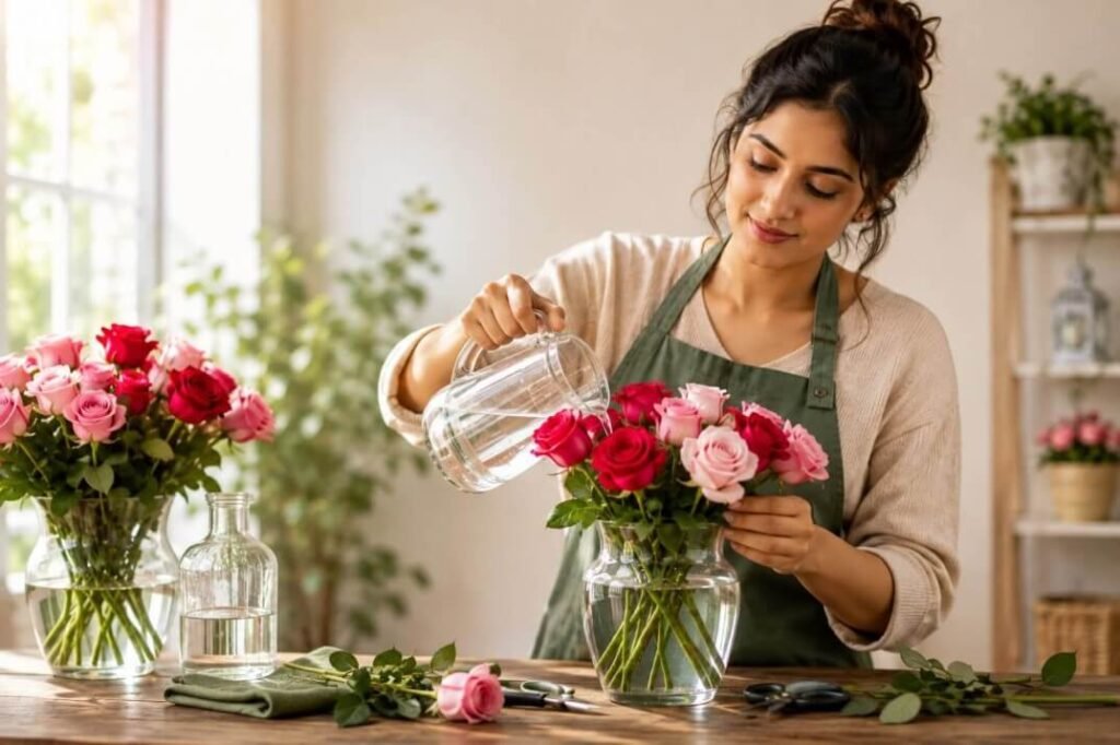 fresh cut roses care